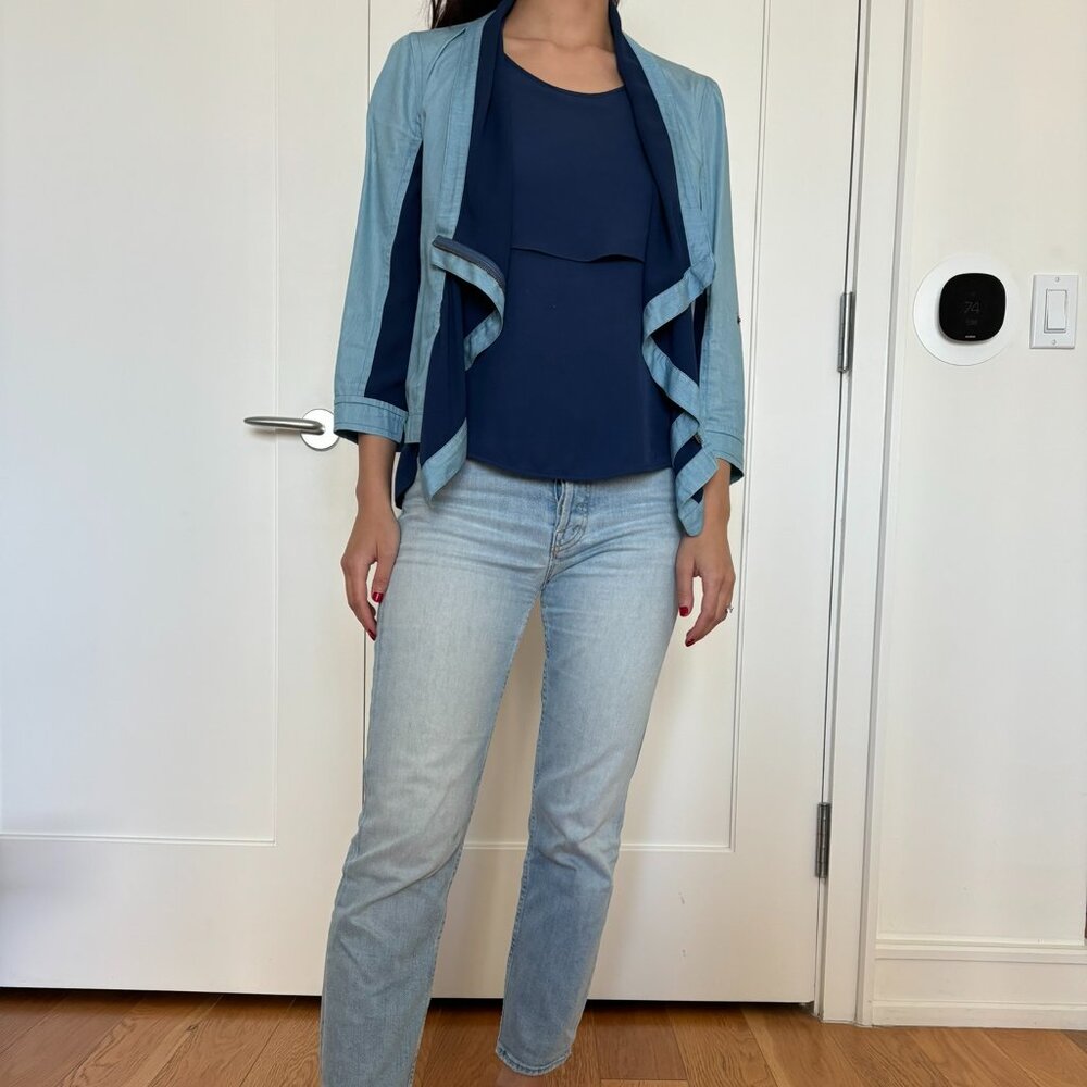 A.T. two-toned denim jacket